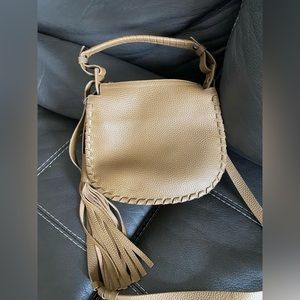 Allsaints genuine leather bag - dark beige